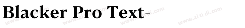 Blacker Pro Text字体转换